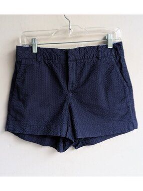 Simons Icone Navy Blue Textured Shorts